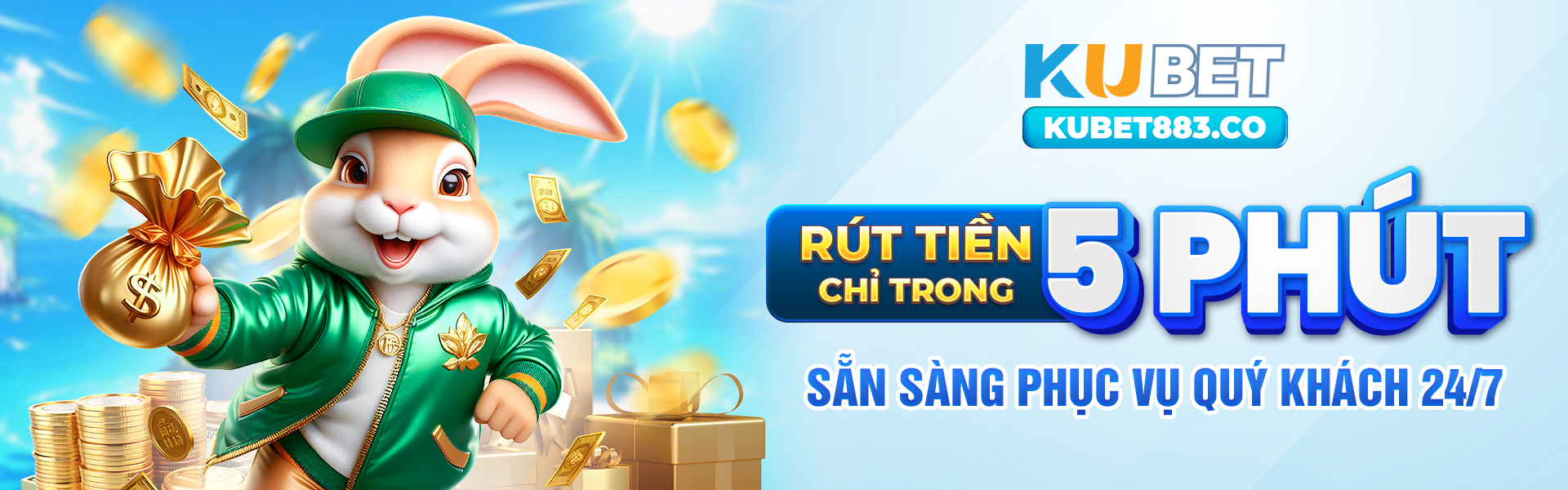 Rút tiền chỉ trong 5 phút sẳn sàng phục vụ quý khách 24/7